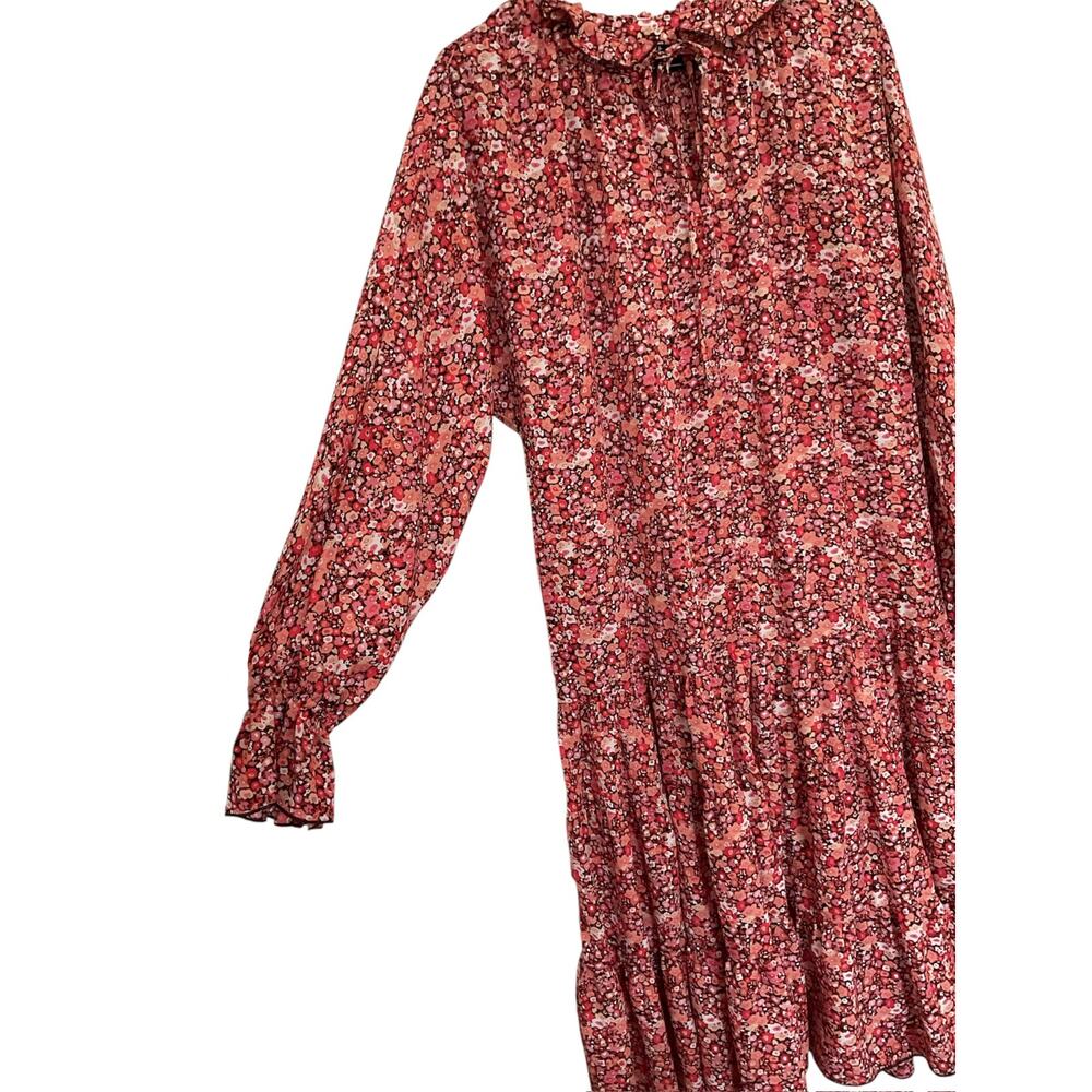 Flowy Chiffon O.P.T. Midi dress lightweight summer sundress pink M beautiful